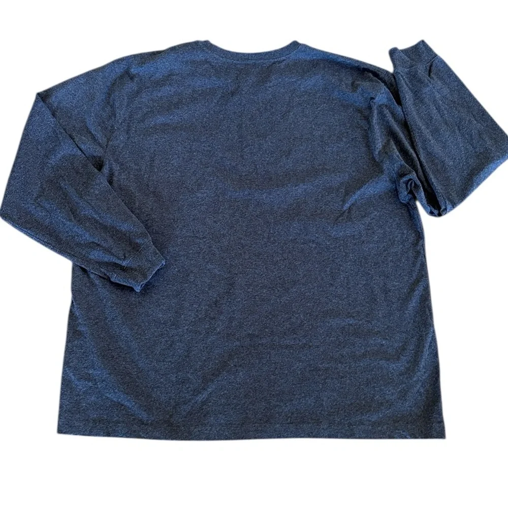 Carhartt Gray Long Sleeve Crew‎ Neck Loose Fit Tee Shirt Size XXL